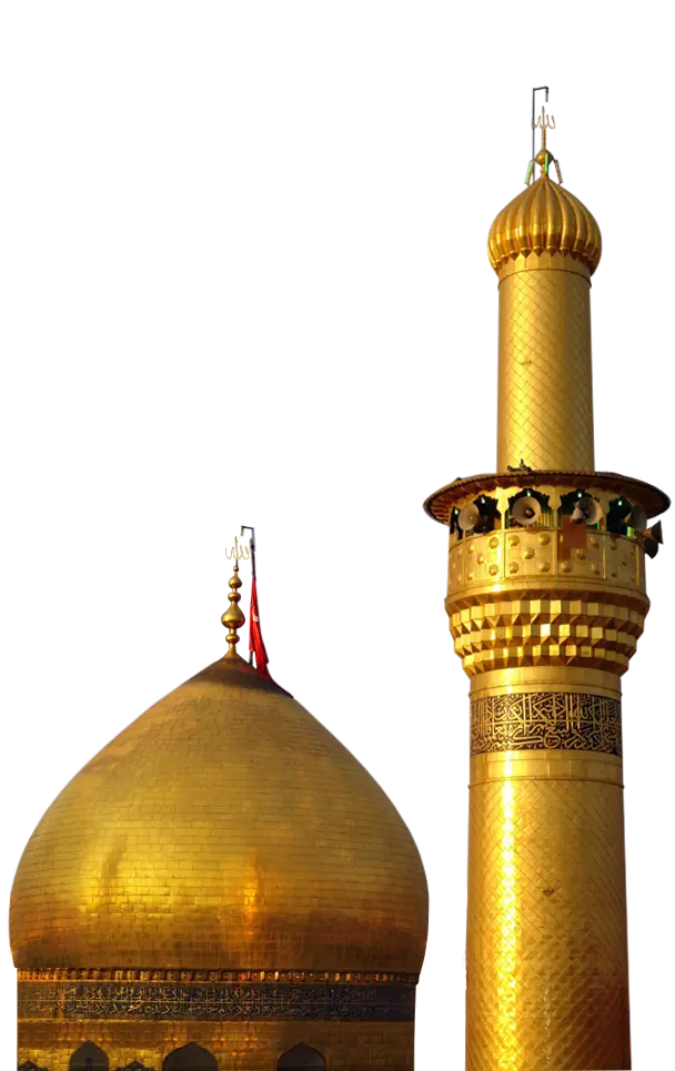 عکس png محرمی از گنبد تابان و درخشان امام حسین با کیفیت عالی