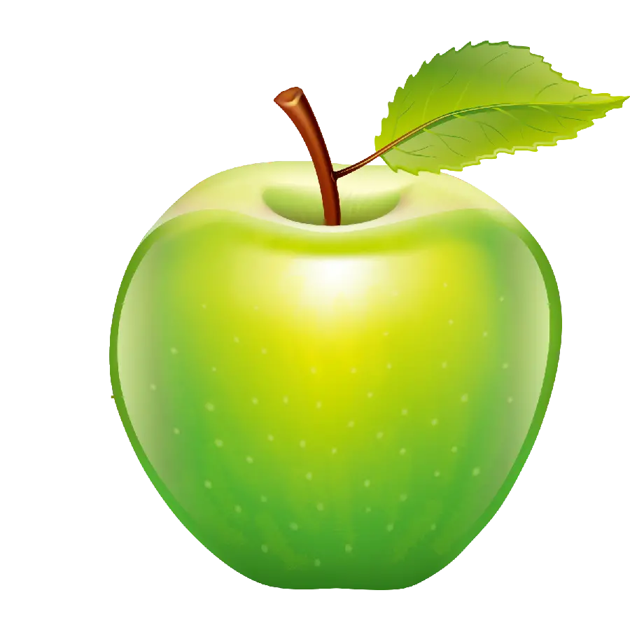تصویر دوربری شده سیب سبز تازه و خوشبو با کیفیت hd