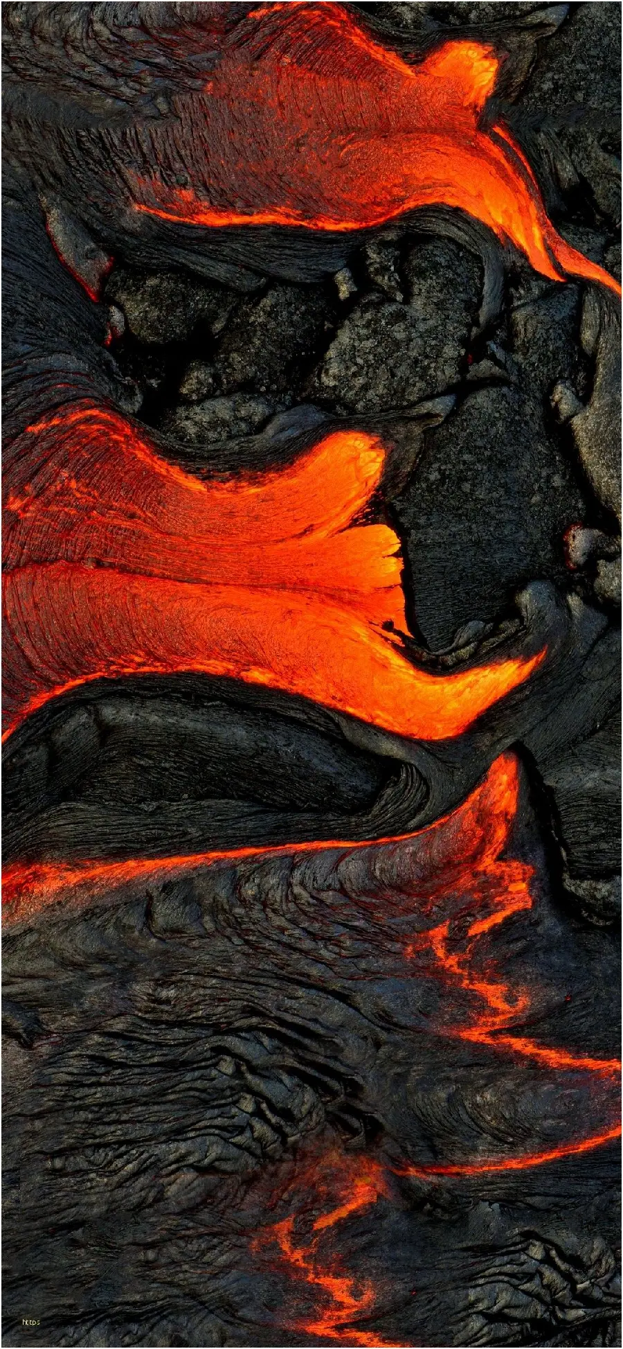 عکس زمینه گدازه های آتشفشانی ماگما مخصوص گوشی آیفون
