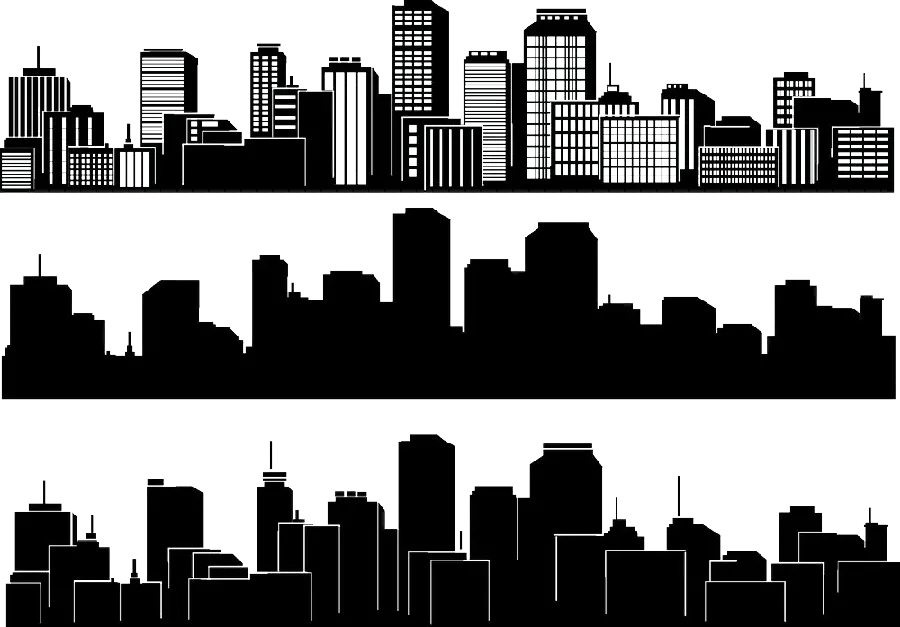 دانلود انواع مختلف مدل های طرح گرافیکی شهر بزرگ دور بری شده و رایگان 