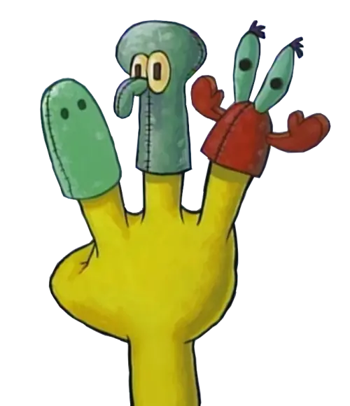 عکس عروسک های انگشتی در انیمیشن باب اسفنجی یا SpongeBob