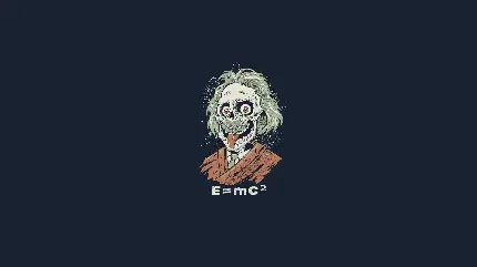 کاریکاتور از دانشمند قرن آلبرت انیشتین برای کامپیوتر