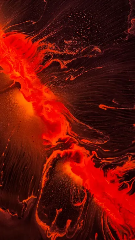 عکس استوک و جالب گدازه های آتشفشانی قرمز با کیفیت بالا