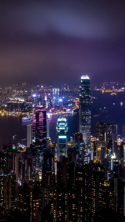 دانلود عکس تماشایی شهر زیبای هنگ کنگ برای بک گراند گوشی