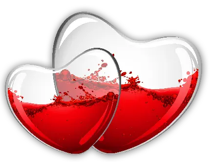 پوستر عاشقانه دو قلب زیبا با خون قرمز برای نوشتن حرف اول اسم