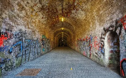تصویر بهترین نقاشی های دیواری در تونل ها و خیابان ها 