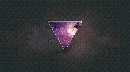 تابلو دکوراتیو مثلث کهکشانی بنفش برای چاپ بروی تابلو شاسی