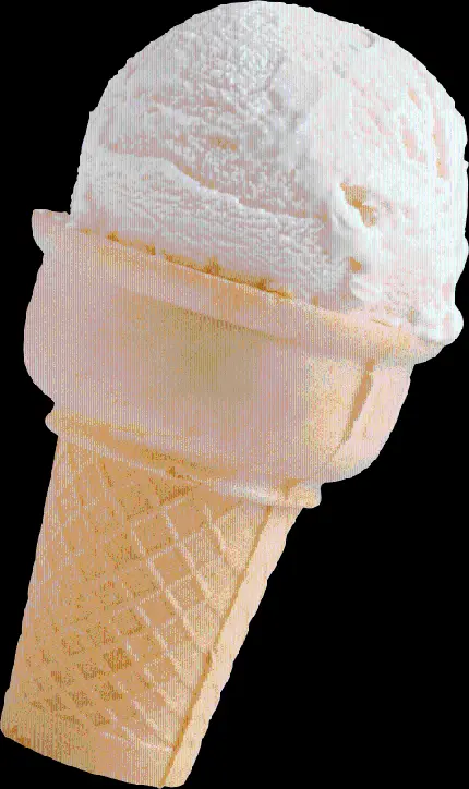 عکس بستنی قیفی ساده وانیلی بدون بک گراند با کیفیت بالا 