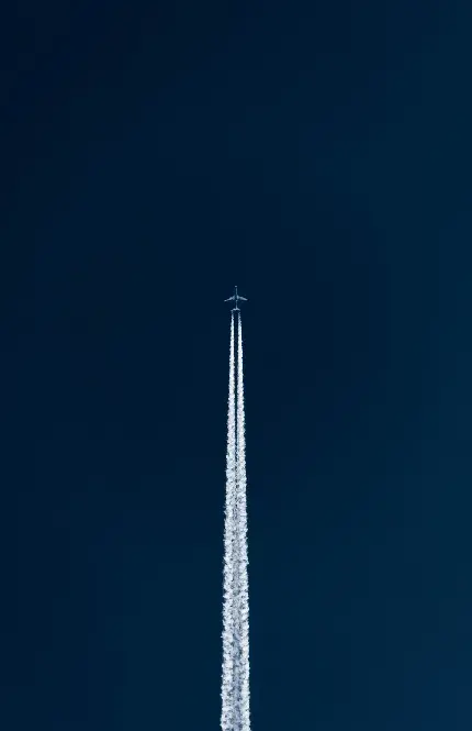 عالی ترین والپیپر دود ابری هواپیما در آسمان شب برای گوشی