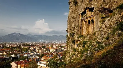 عکس زمینه ترکیه مقبره آمینتاس با بهترین کیفیت برای کامپیوتر