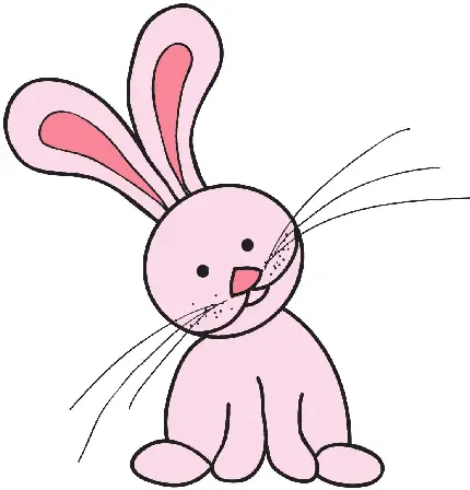 عکس نقاشی خرگوش کودکانه آسان و زیبای ساده و فانتزی