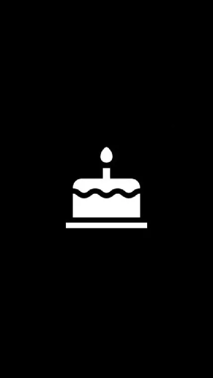 دانلود کاور هایلایت مشکی تولد با لوگو کیک تولد سفید 