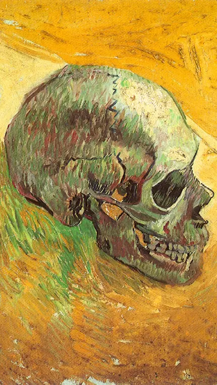 دانلود  نقاشی جمجمه کشیده شده توسط نقاش معروف ون گوگ