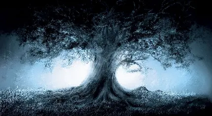 ترسناک ترین عکس استوک از درخت زندگی با زمینه ای تاریک و مرموز