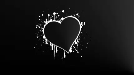 دانلود عکس قلب سیاه و سفید با کیفیت بالا مخصوص لپ تاپ
