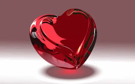 تصویر پروفایل جذاب قلب شیشه ای قرمز برای دختر خانم های کیوت