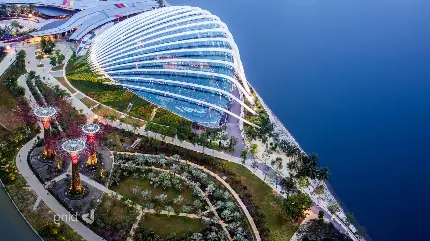 تصویر چشم نواز و زیبای مکان های تفریحی ساحلی در سنگاپور