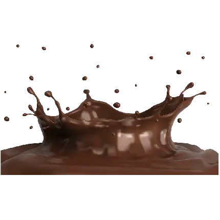 PNG شکلات مایع با حالت پاشیدن به اطراف برای طراحی گرافیکی