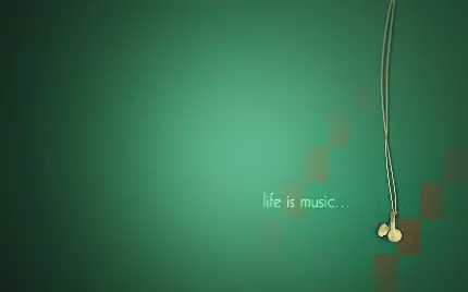 پس زمینه هنری و ساده life is music زمینه لپ تاپ علاقمندان به موسیقی