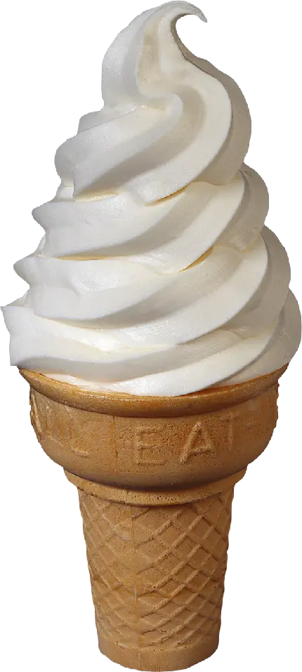 تصویر ساده بستنی قیفی وانیلی با فرمت پی ان جی png 