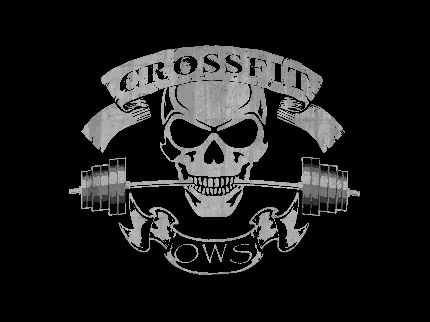 عکس پروفایل سیاه سفید کراس فیت Crossfit طرح اسکلت برای تلگرام