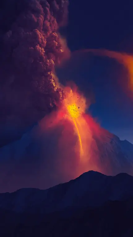 والپیپر خفن فوران گدازه های آتشفشانی برای شبکه های اجتماعی