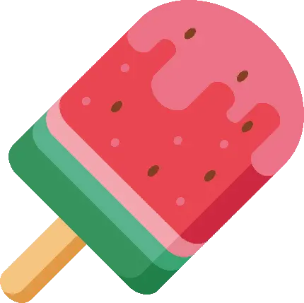عکس png بستنی هندوانه ای کارتونی نمادی از تابستان و هوای گرم