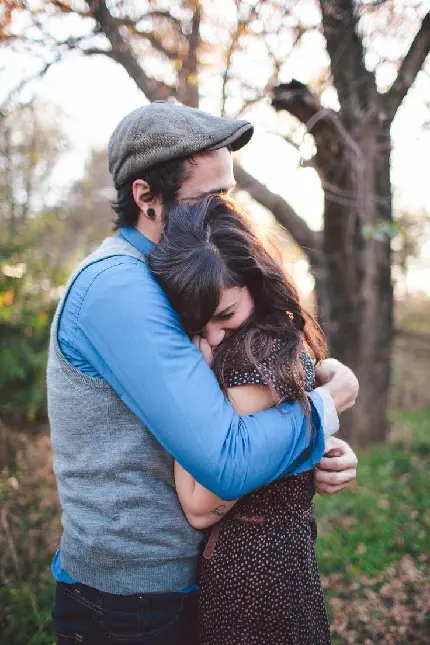عکس پروفایل دلپسند زوج عاشق ناز در آغوش هم با کیفیت اچ دی