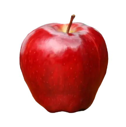 عکس دوربری شده میوه بهشتی سیب به رنگ قرمز قشنگ
