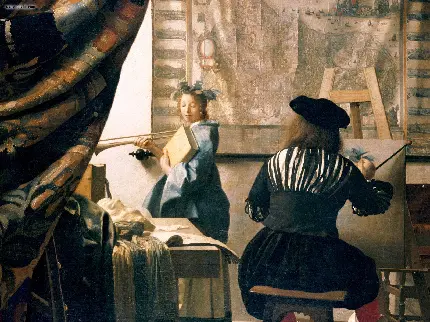 دانلود عکس زیبا از شاهکار The art of painting یکی از آثار یوهانس فرمیر 