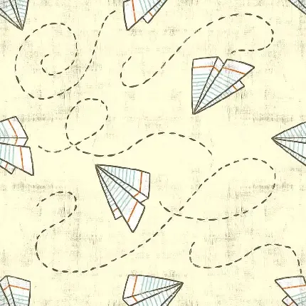 عکس موشک کاغذی با کاغذ خط دار در صفحه زرد کم‌رنگ کیوت
