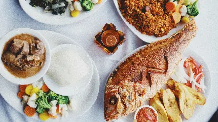 غذای ویژه و مشهور ماهی سرخ شده یا فراید فیش آفریقایی