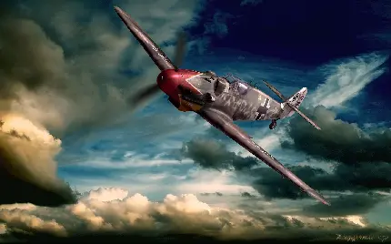عکس جالب توجه هواپیمای جنگی معروف در زمان گذشته 