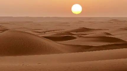 والپیپر منحصر به فرد و خاص از کویر و غروب آفتاب دیدنی 