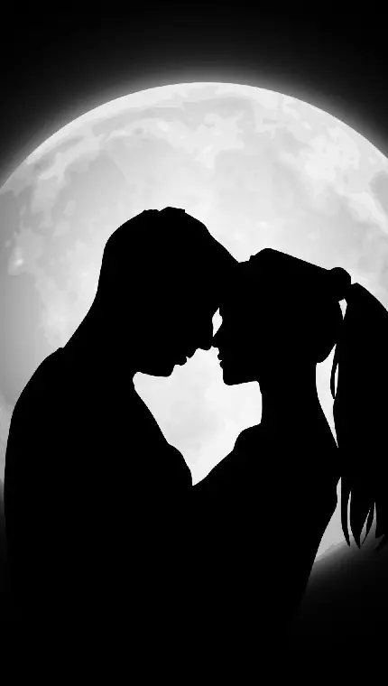 شیک ترین والپیپر زوجی سیاه و سفید عاشقانه برای آیفون 15