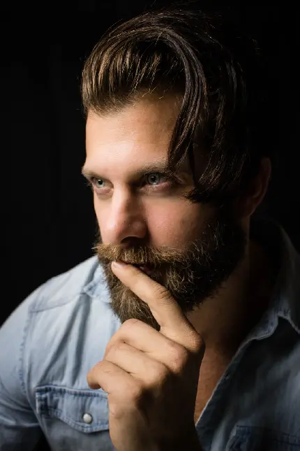 دانلود عکس ریش مردانه جدید روی صورت مدل حرفه ای عکاسی