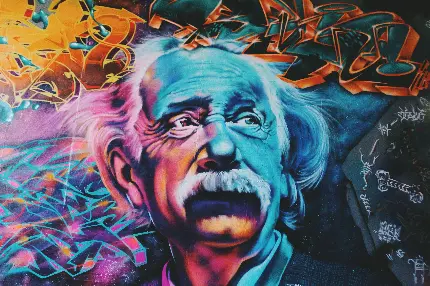 عکس رنگی و بسیار خاص و زیبا از چهره پدر علم فیزیک انیشتین