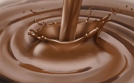 عکس زمینه خوشرنگ شکلات کاکائویی مایع برای محیط دسکتاپ
