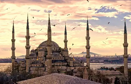عکس مسجد آبی در شهر استانبول ترکیه The Blue Mosque 