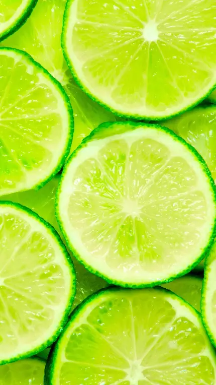 زیباترین والپیپر سبز ساده طرح لیمو های ورقه ای براق
