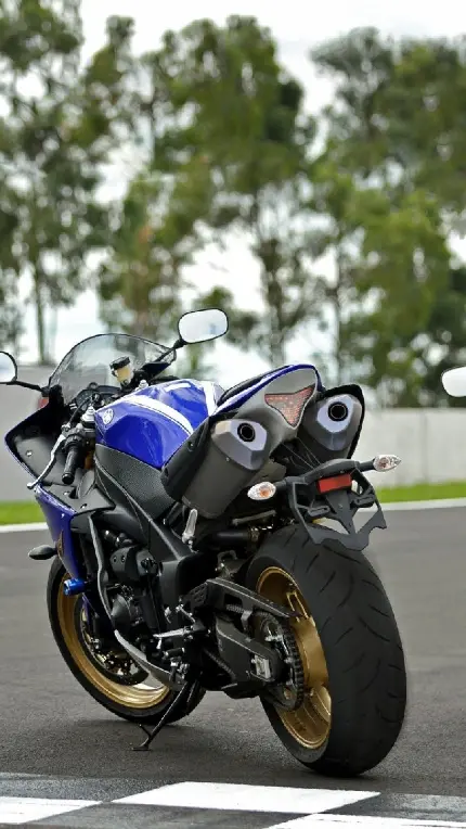 بک گراند منحصر به فرد موتور سیکلت اسپرت آبی با کیفیت بالا