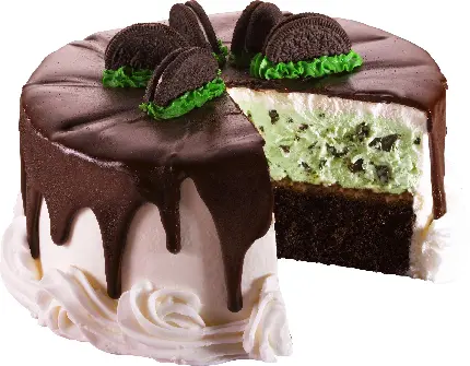 دانلود تصویر تماشایی کیک بستنی با تزئینات بسکویت کاکائویی