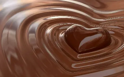 عکس پروفایل زیبای شکلات کاکائویی قلبی شکل برای تلگرام