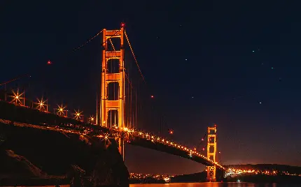 عجیب ترین نمای دیده شده از پل گلدن گیت آمریکا در شب 