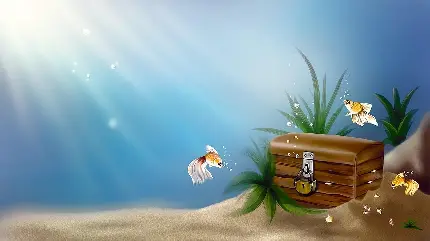 عکس کارتونی صندوقچه زیردریایی در داستان های انیمیشنی