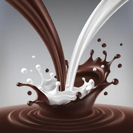 عکس شکلات سیاه سفید ذوب شده برای پروفایل علاقه مندان کاکائو