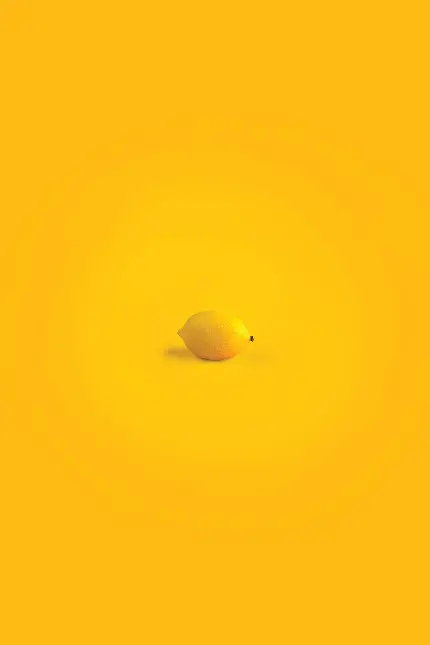 عکس استوک از پس زمینه زرد رنگ با تک لیمو در وسط آن