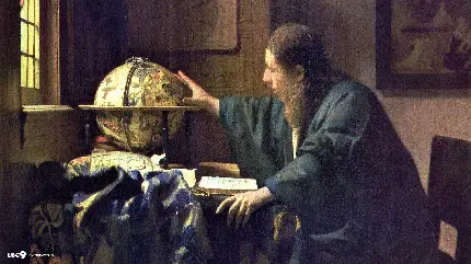 تابلوی مرد جوان جهان بین از یوهانس فرمیر نقاش مشهور هلند 