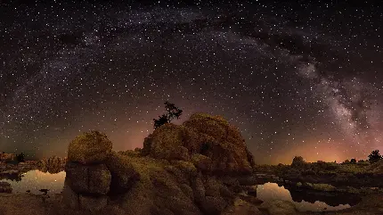 والپیپر خیلی خوشگل از آسمان پر ستاره با کیفیت بالا 