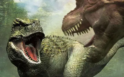 عکس استوک جنگ بین دایناسورهای وحشی بزرگ با کیفیت HD